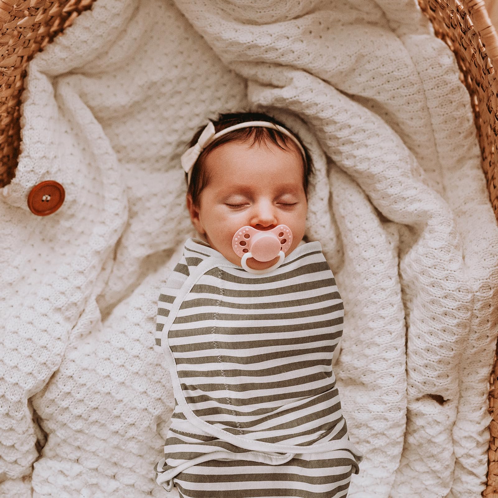 GLLQUEN BABY Filt för inlindning, för bebisar på 0–3 månader, sovsäck för småbarn, unisex, set med 3 lindor, 100 % ekologisk bomull (ny grå)