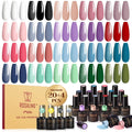 ROSALIND UV-nagellacksset, 24 stycken gel nagellack vit svart naken lila blå grön