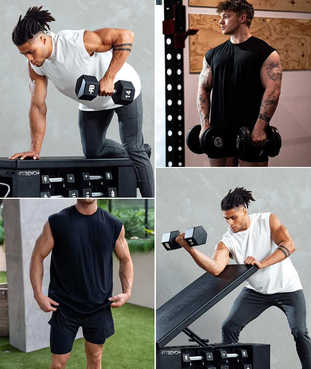 Holure 1 eller 3-pack herr bomull gym linne träning ärmlös skjortor atletisk muskeltank träning bodybuilding t-shirt