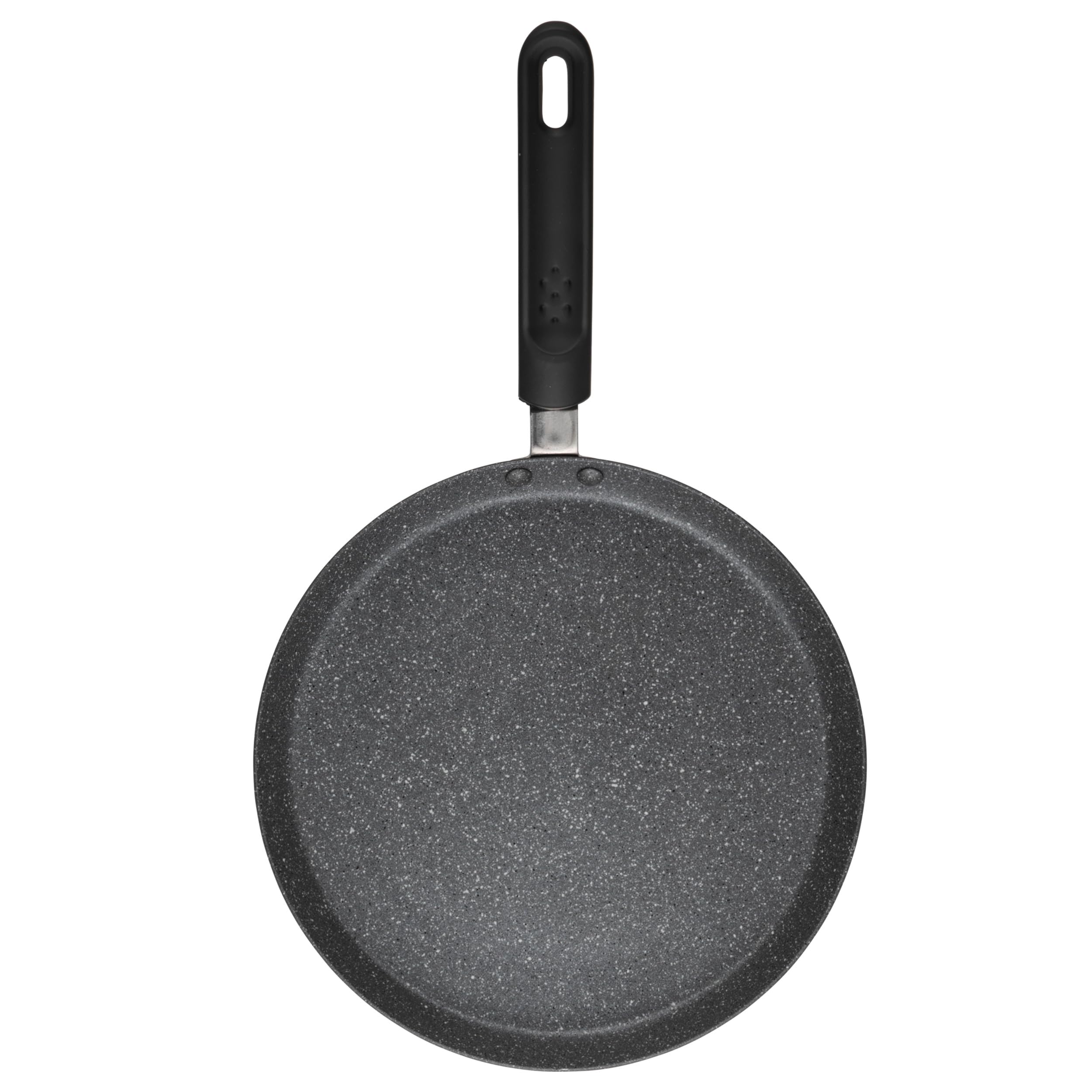 Russell Hobbs RH02852EU7 metallisk marmor crepe och pannkaka stekpanna – 25 cm/9,8 tum non-stick platt stekpanna för omelett, chapati, roti, induktionshäll lämplig, mjukt grepphandtag, smidd aluminium