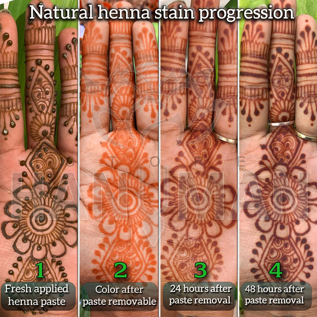 Henna Kaveri 100 % Natural Mehendi Cone 4 x 25 g, kemikaliefri, PPD-fri