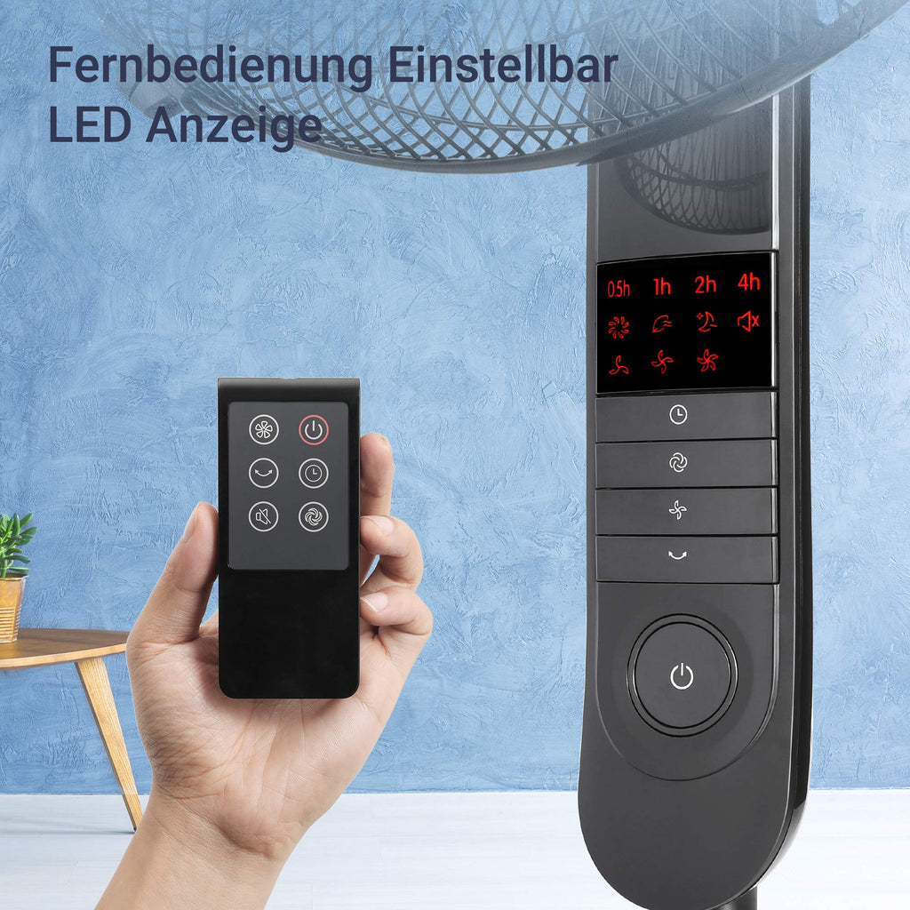 Midea FS40-15FR Pelarfläkt, Svart