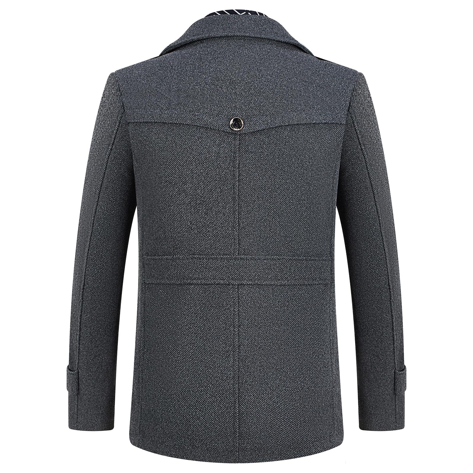Ullkappa för män vinter varm trenchcoat herr tjock överrock business slim fit overcoat