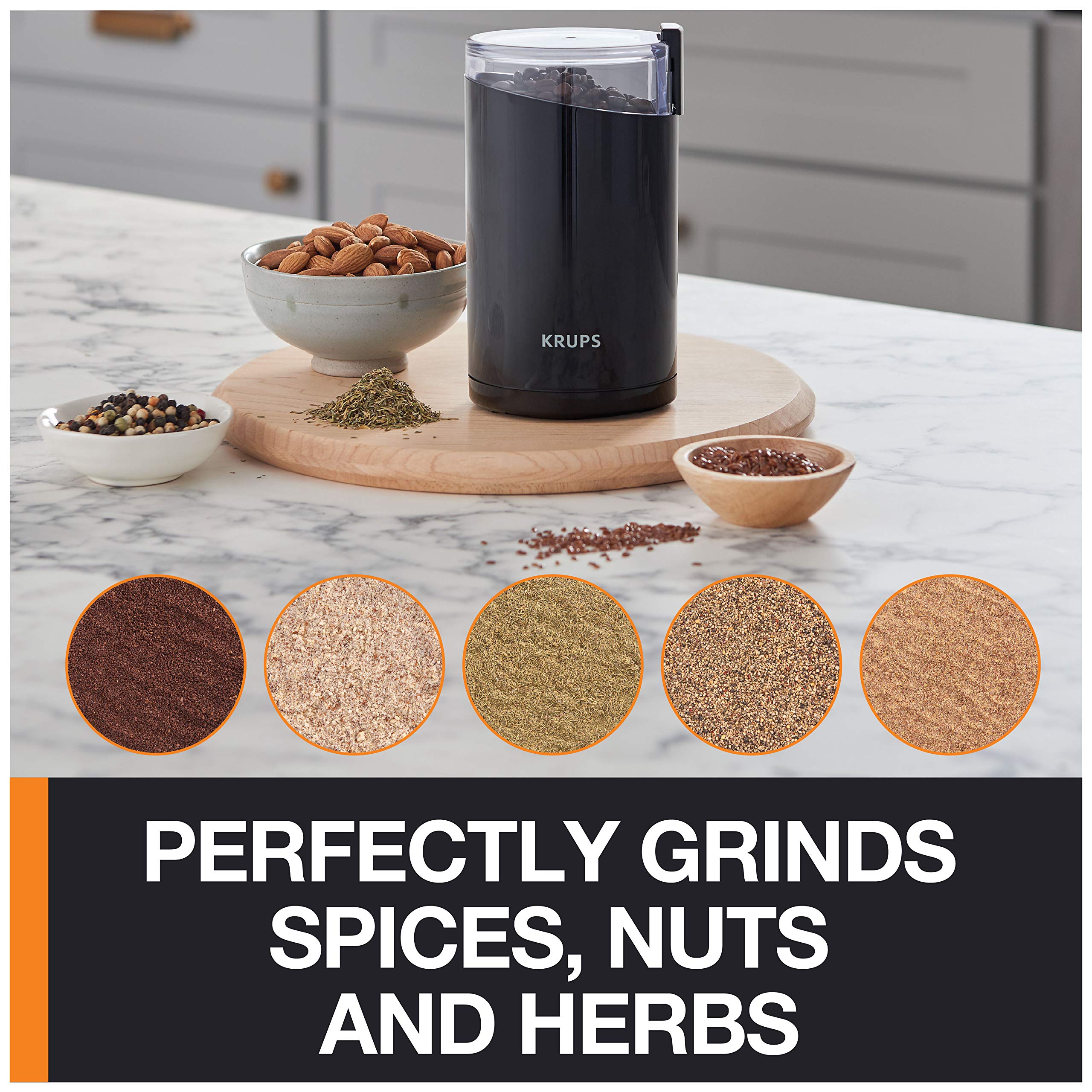 Krups 1500813248 Kaffekvarn, Svart