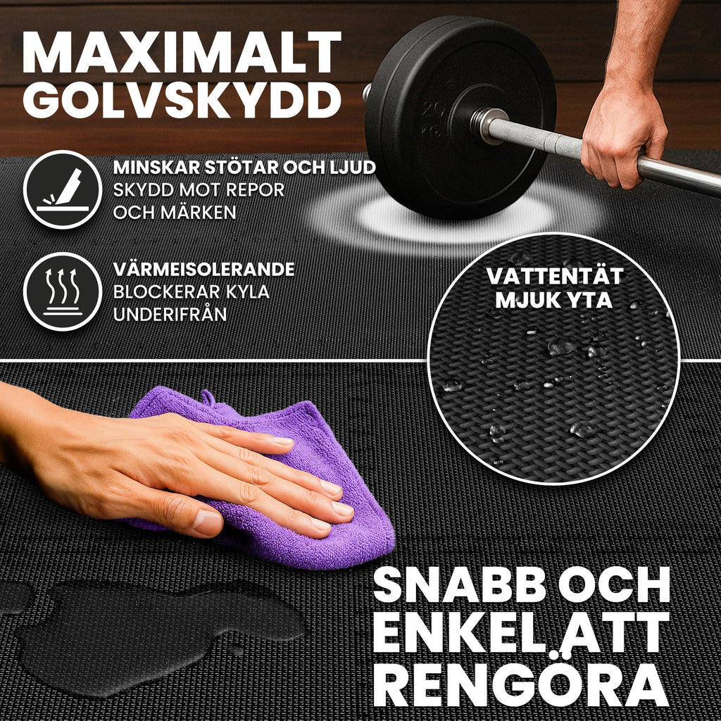 bemaxx Sammankopplande mjuka skummattor – 18 delar EVA gummikakelpussel Skyddsgolvset, ytskydd | Stora underlagsmattor - Simbassäng Gym Fitness Bodrum
