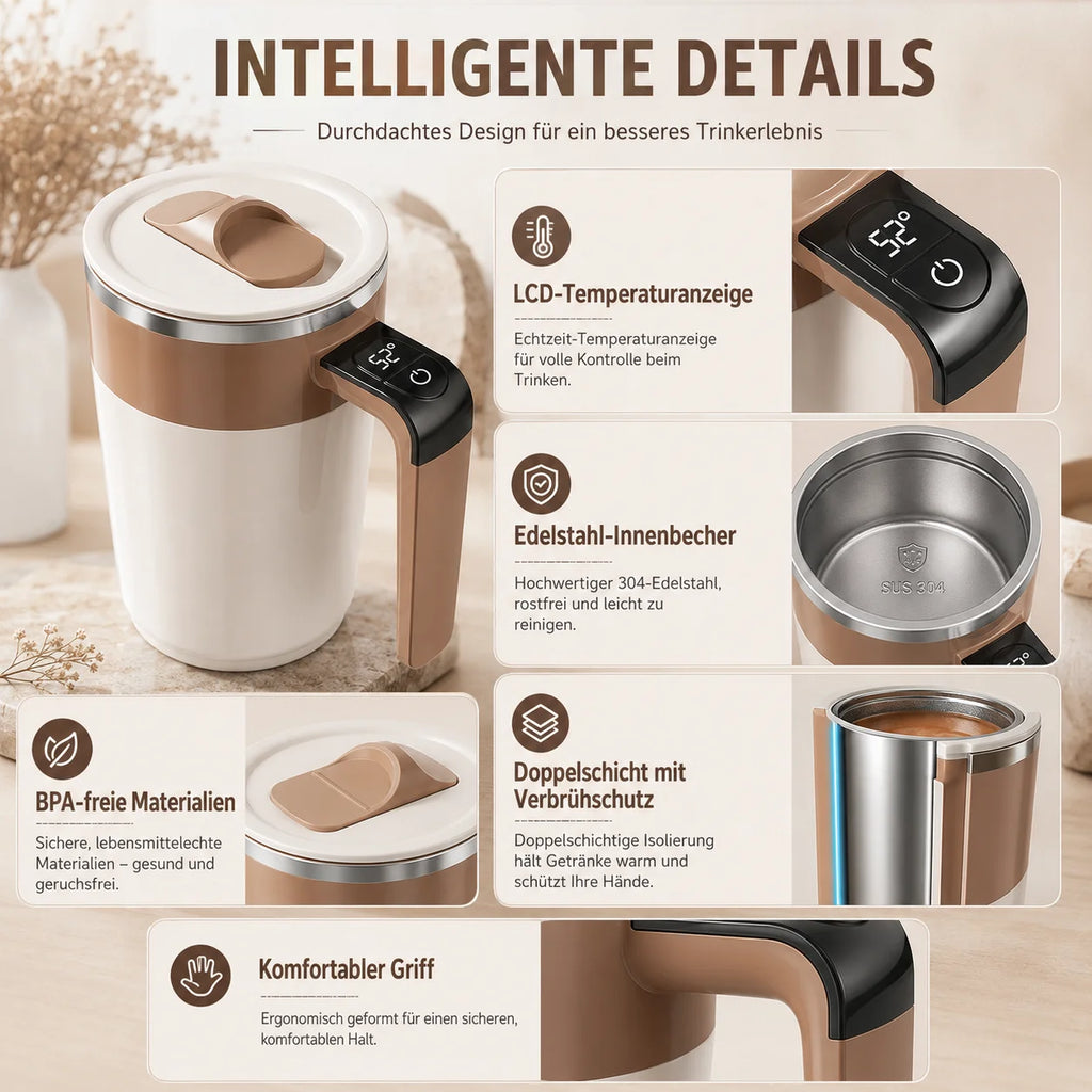 Rechargeable Battery Magnetic Automatic Protein Coffee Milk Mixer Stirring Cup