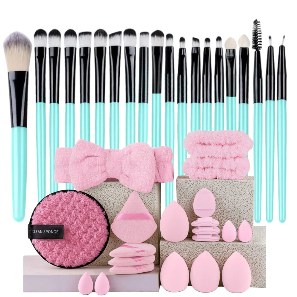 Makeupborstar Set – 12 st Professionella Borstar
