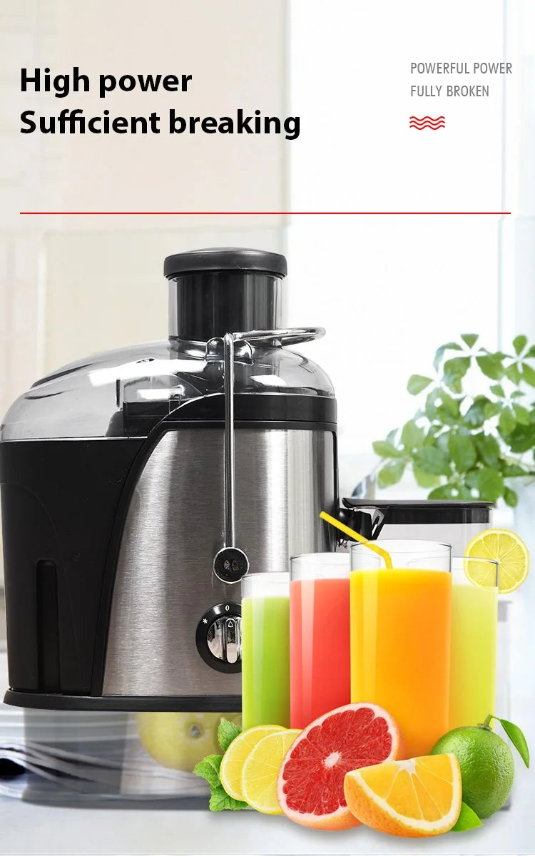 Household Centrifugal Juicer 400W 2 Speed Pulp Separation Fruit Vegetable