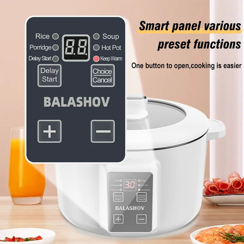 3.5L Electric Multifunctional Cooker Household Hot Pot Intelligent Non-stick Cookware for Kitchen and Home Appliance Rice Pot EU
