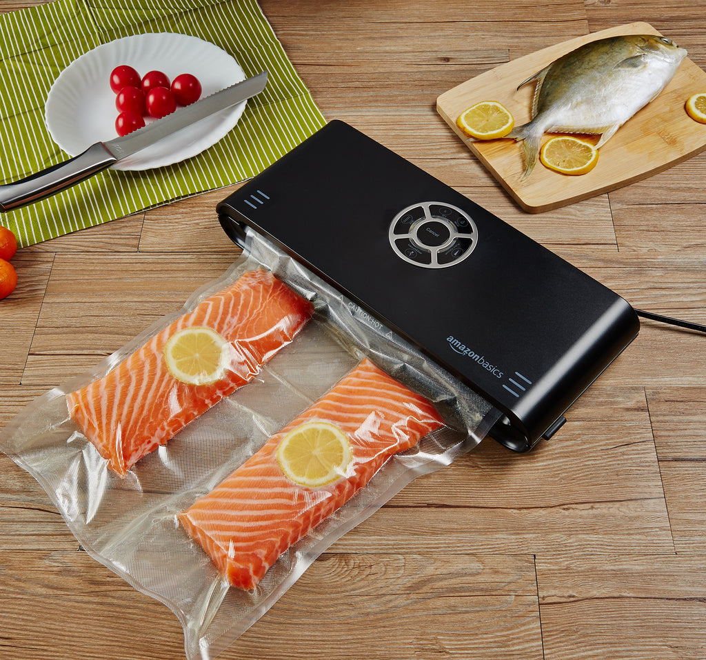 Amazon Basics 22 cm x 500 cm, 2 rullar för vakuumförpackare, plast, klar