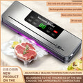 Rechargeable Cordless Sous Vide Machine, 30cm Adjustable Temperature Food Sealer with Built-In Food Cutter