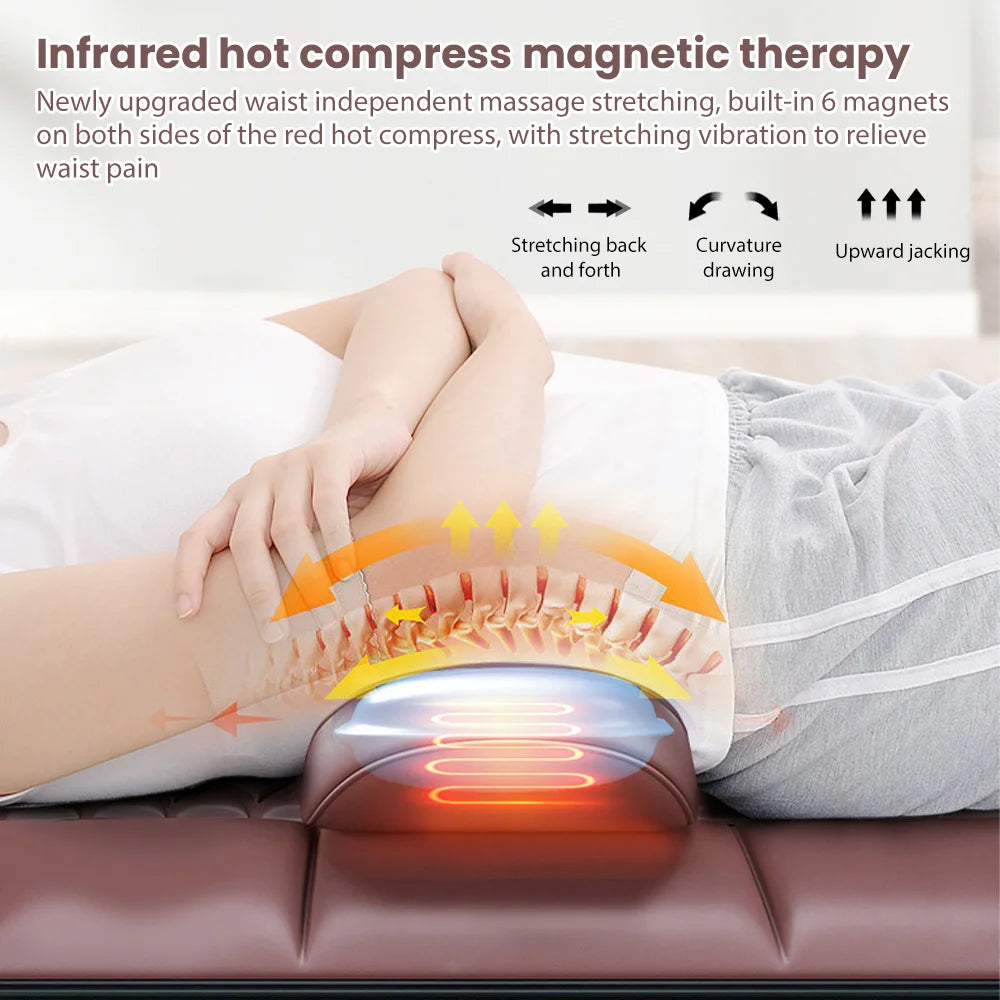 Full Body Electric Massage Mat 10 Motors with Heat, 3-Level 5 Modes.