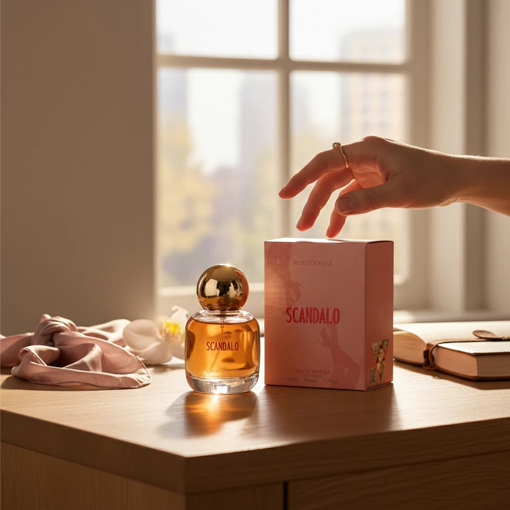 Reyes Queens - Scandalo Eau De Parfum for Women 50ml. Feminine Fragrance with Sweet and Floral Notes, Intense and Sophisticated Aroma with a Warm and Elegant Base.