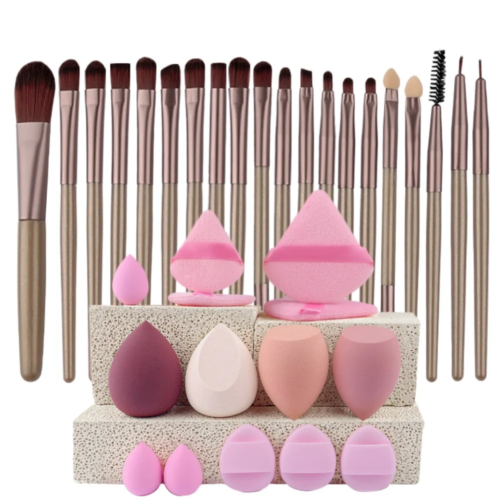 Makeupborstar Set – 12 st Professionella Borstar