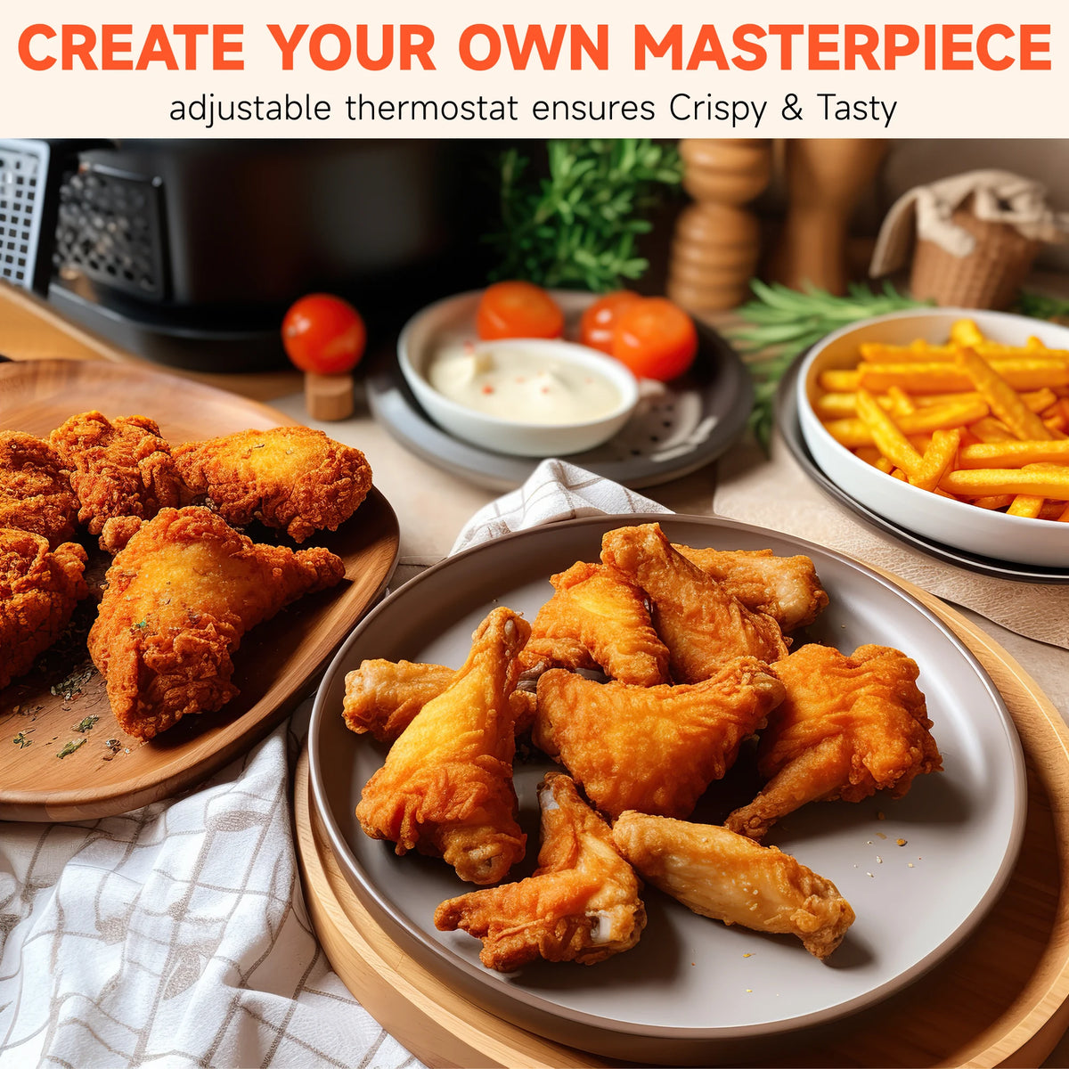 2.5L 1500W Electric Deep Fryer (US Plug) Large Capacity Countertop