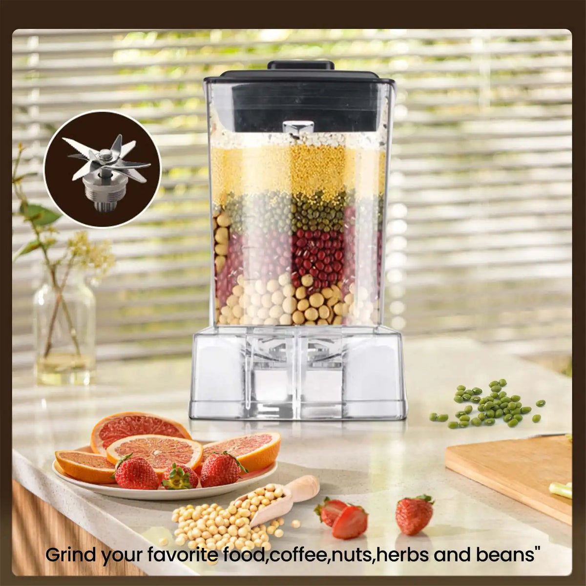 2-in-1 Household Countertop Blender, Multifunctional