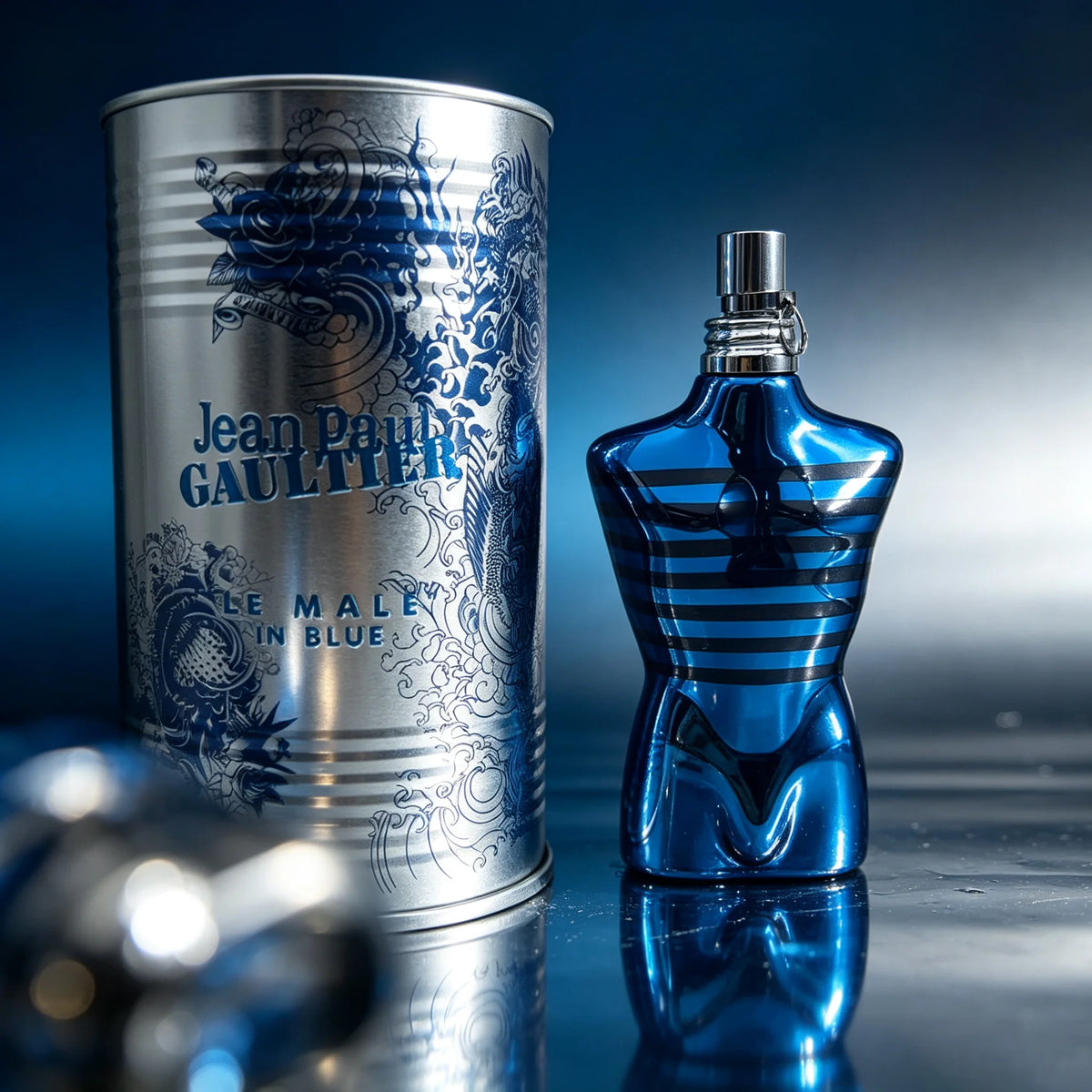 Jean Paul Gaultier Le Male In Blue 125ml Men's Fragrance features an aromatic scent