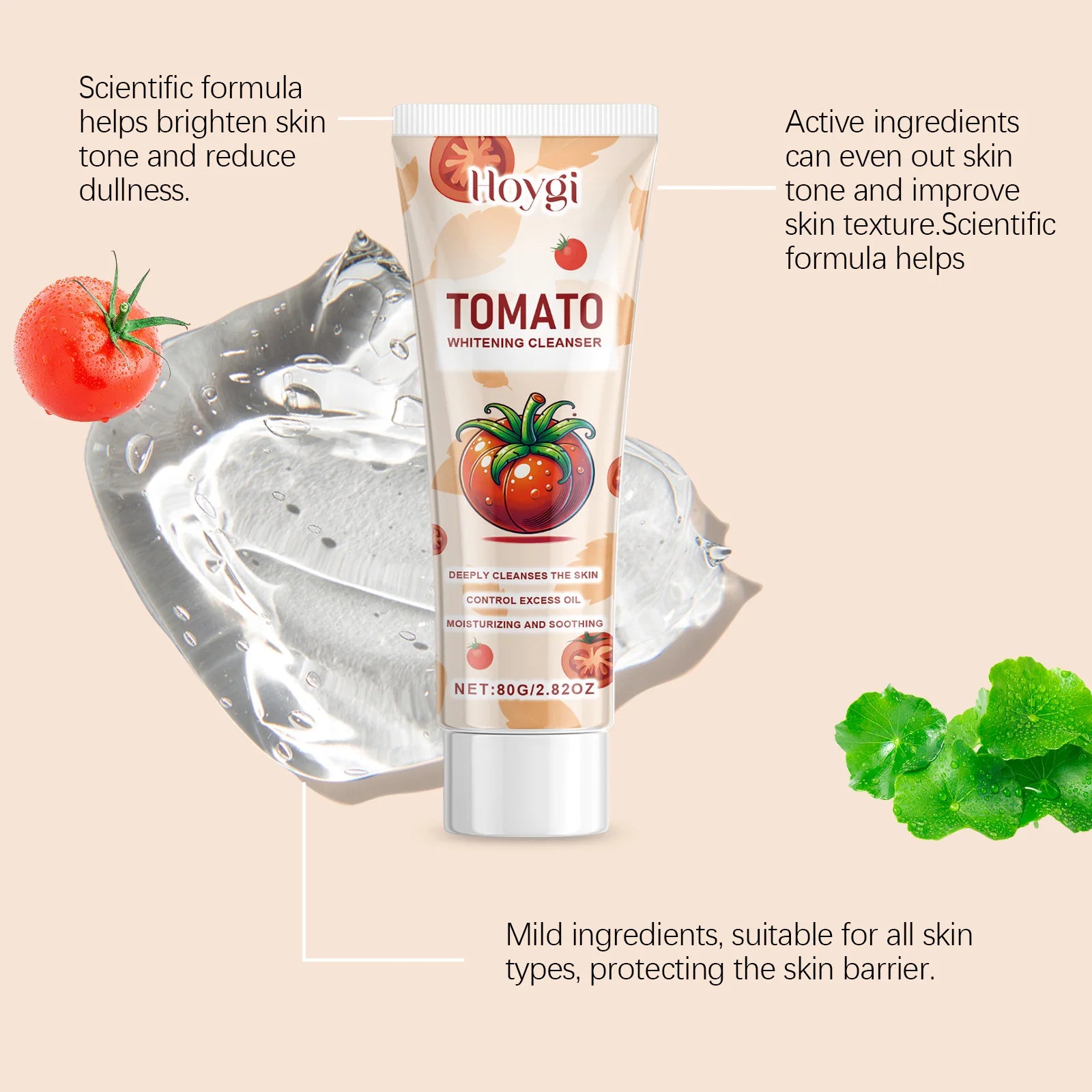 80G Tomato Face Cleaner Gentle Purifing Pores Refreshing Skin Oil