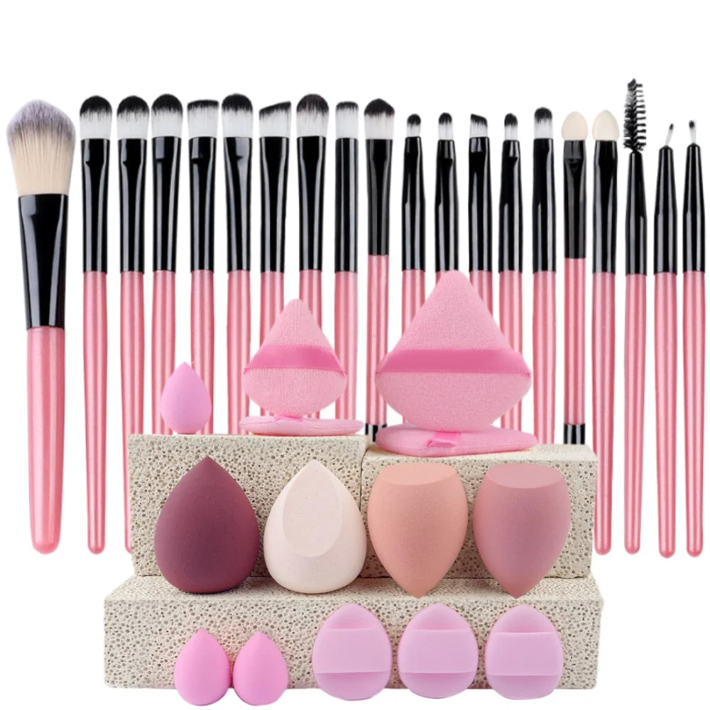 Makeupborstar Set – 12 st Professionella Borstar