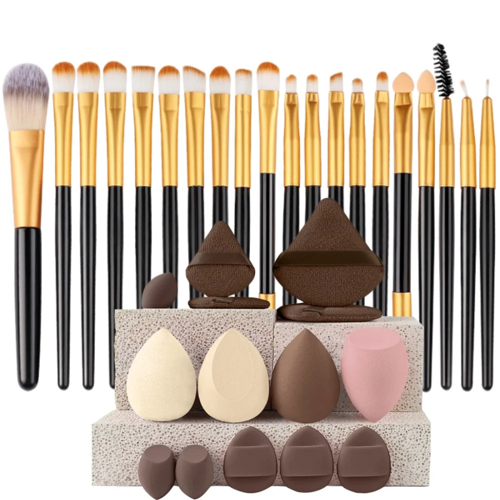 Makeupborstar Set – 12 st Professionella Borstar