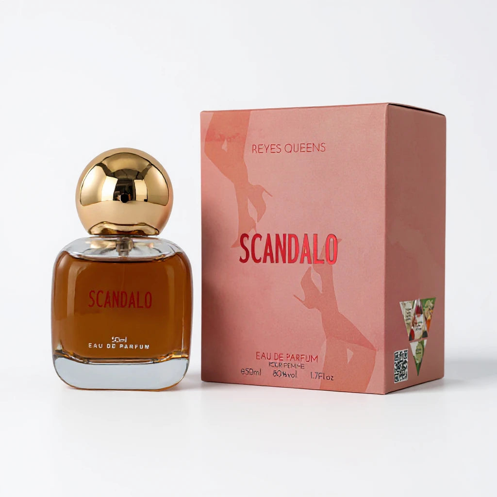 Reyes Queens - Scandalo Eau De Parfum for Women 50ml. Feminine Fragrance with Sweet and Floral Notes, Intense and Sophisticated Aroma with a Warm and Elegant Base.