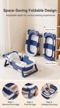 UBRAVOO Foldable Baby Bathtub Set With Detachable Parts