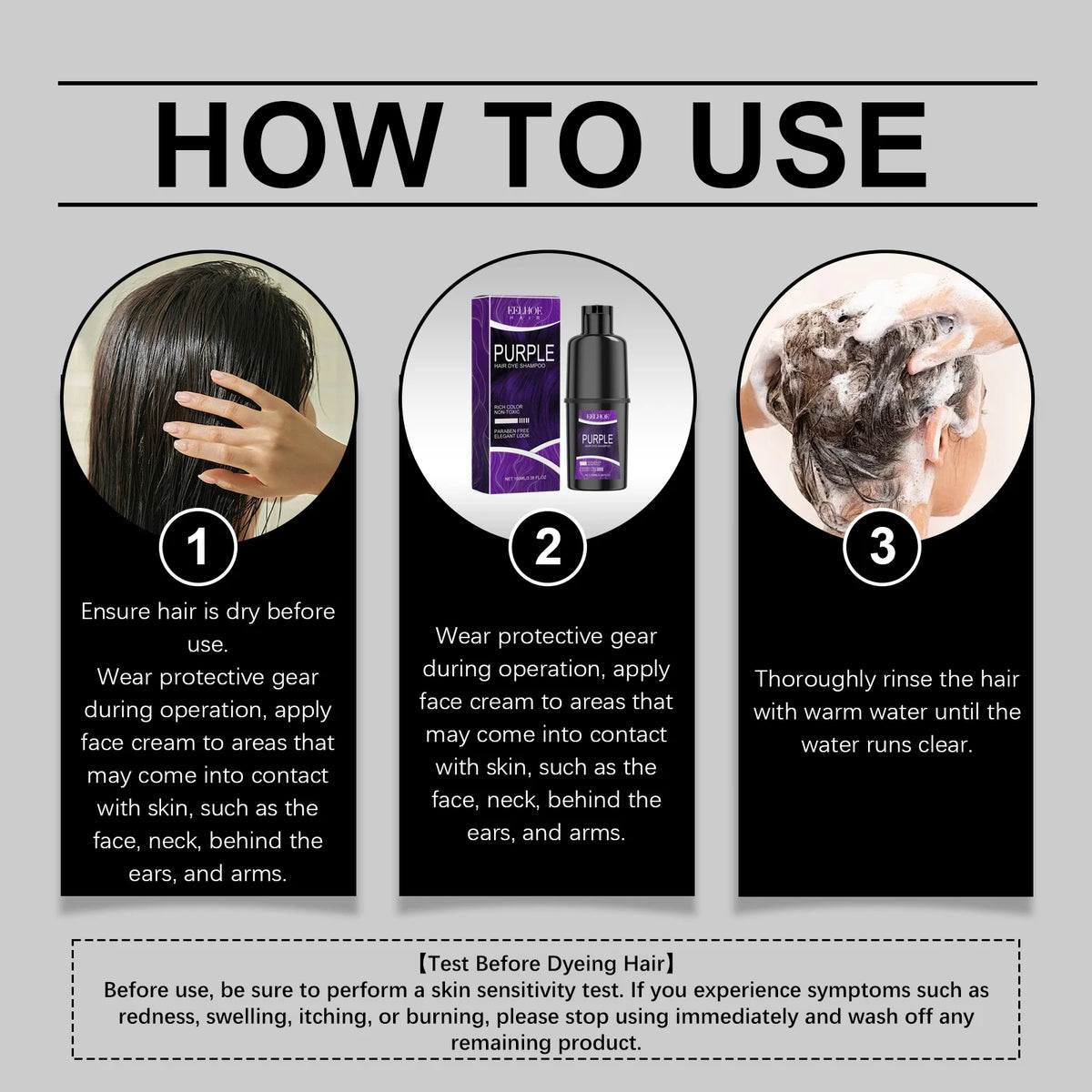 Hair Dyeing Shampoo Repair Damaged Hair Nourishing Non-irritating Scalp Lasting Color Fix Cover Gray White