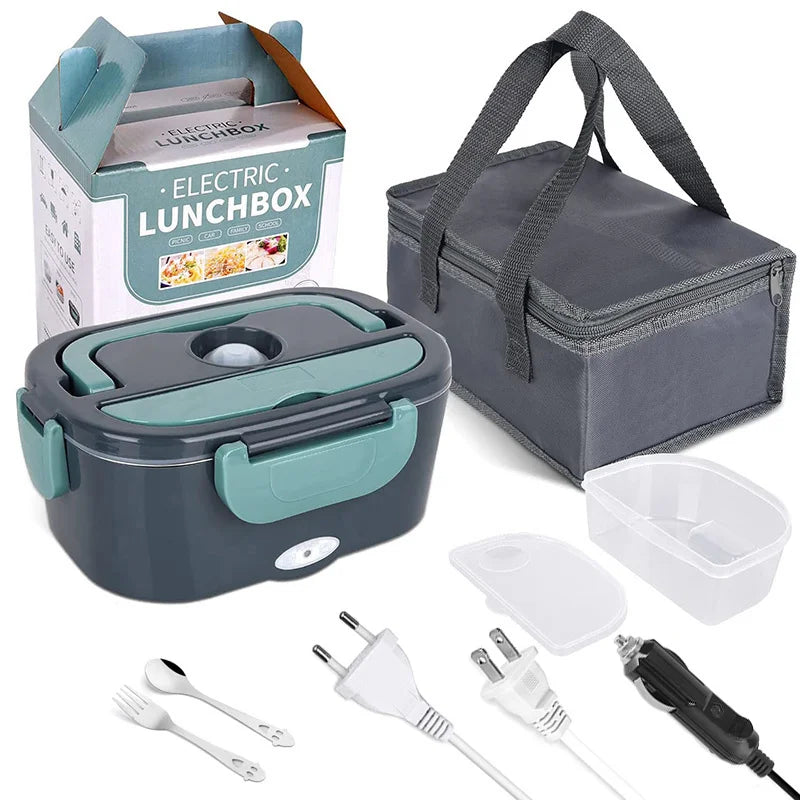 DWiusty 2-in-1 electric lunch box leak-proof portable food warmer 1.5/2/2.5 L microwave lunch box with stainless steel container