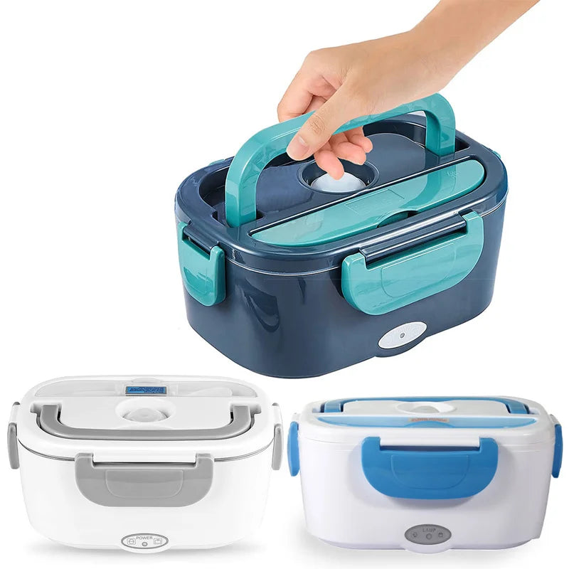 DWiusty 2-in-1 electric lunch box leak-proof portable food warmer 1.5/2/2.5 L microwave lunch box with stainless steel container