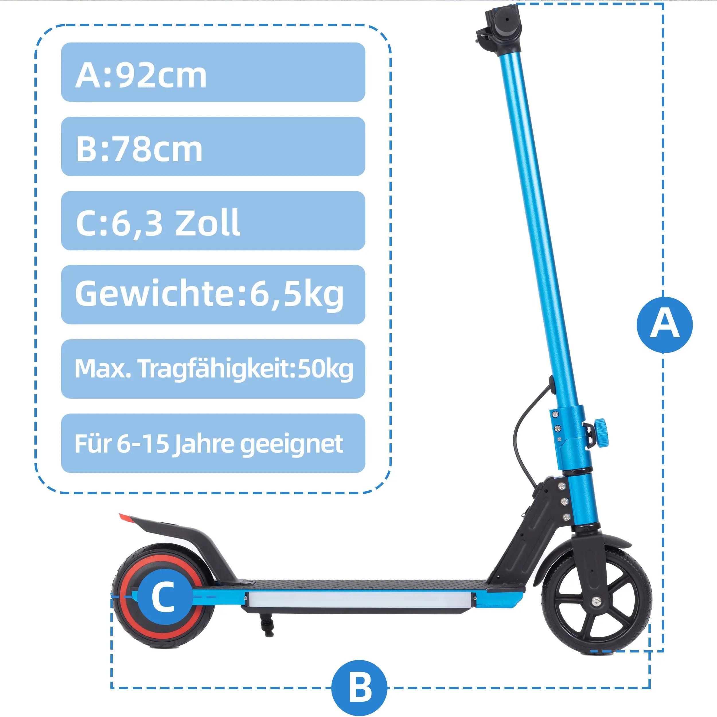 Sinaopus Children's Folding Electric Scooter 150W Motor LED Display Flashing Lights Lightweight E-Scooter 6-12 Years Safe Driving Up 12 km/h