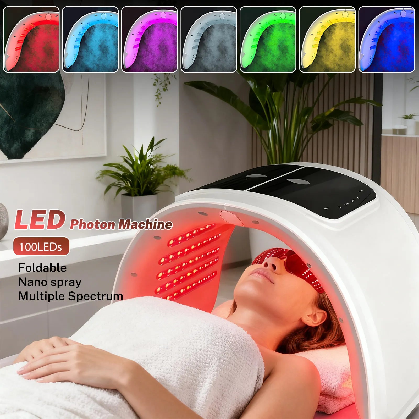 7 Colors LED Face Mask PDT Equipment SPA Facial Spray Device Skin Rejuvenation Light Facial Body Beauty Machines For Skin Care