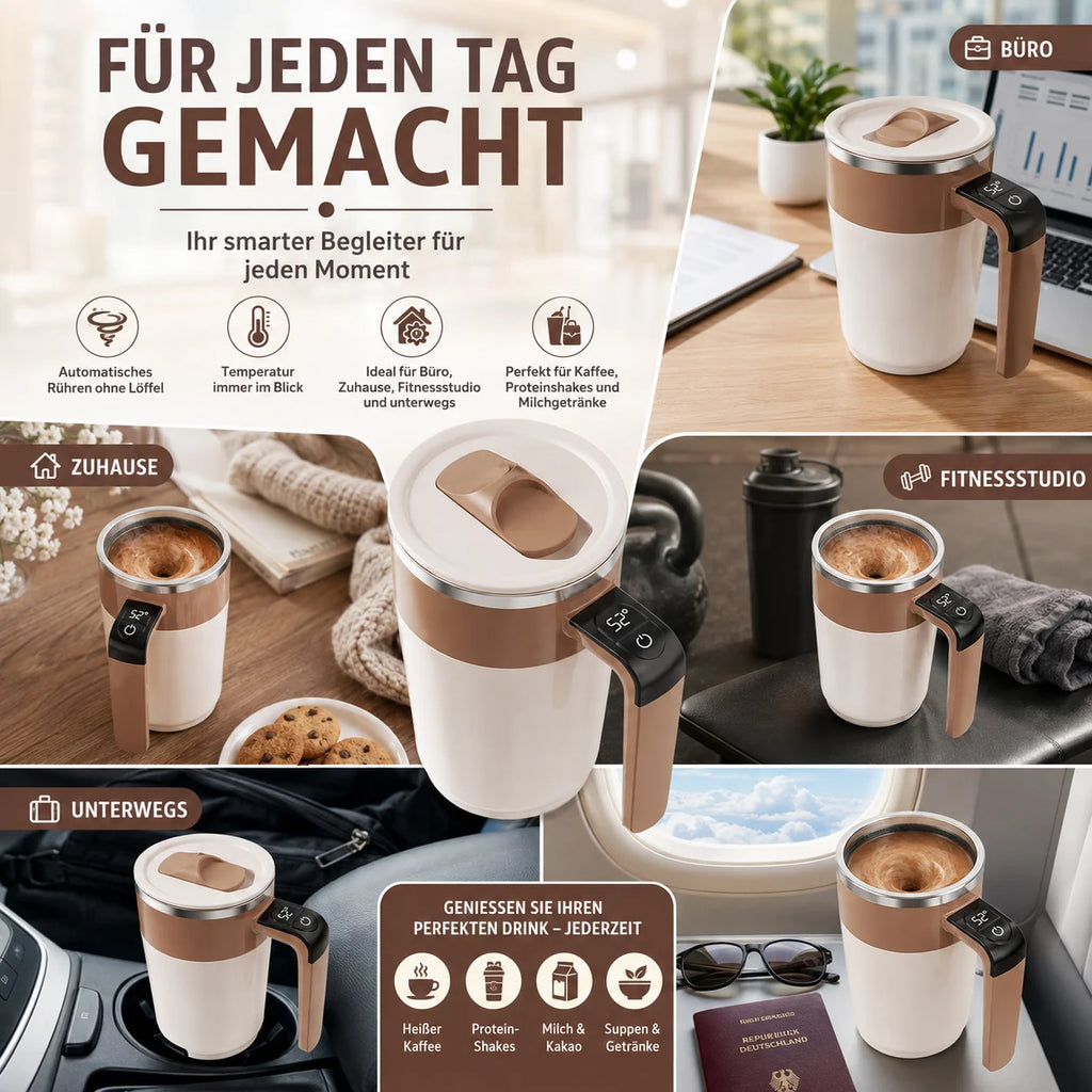 Rechargeable Battery Magnetic Automatic Protein Coffee Milk Mixer Stirring Cup