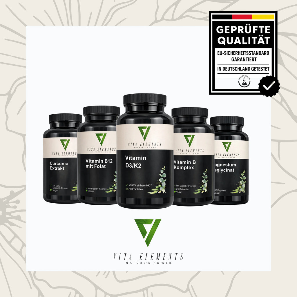 Vitamin D3 K2 tablets | Lab-tested in Germany | Dietary supplement | Vegan