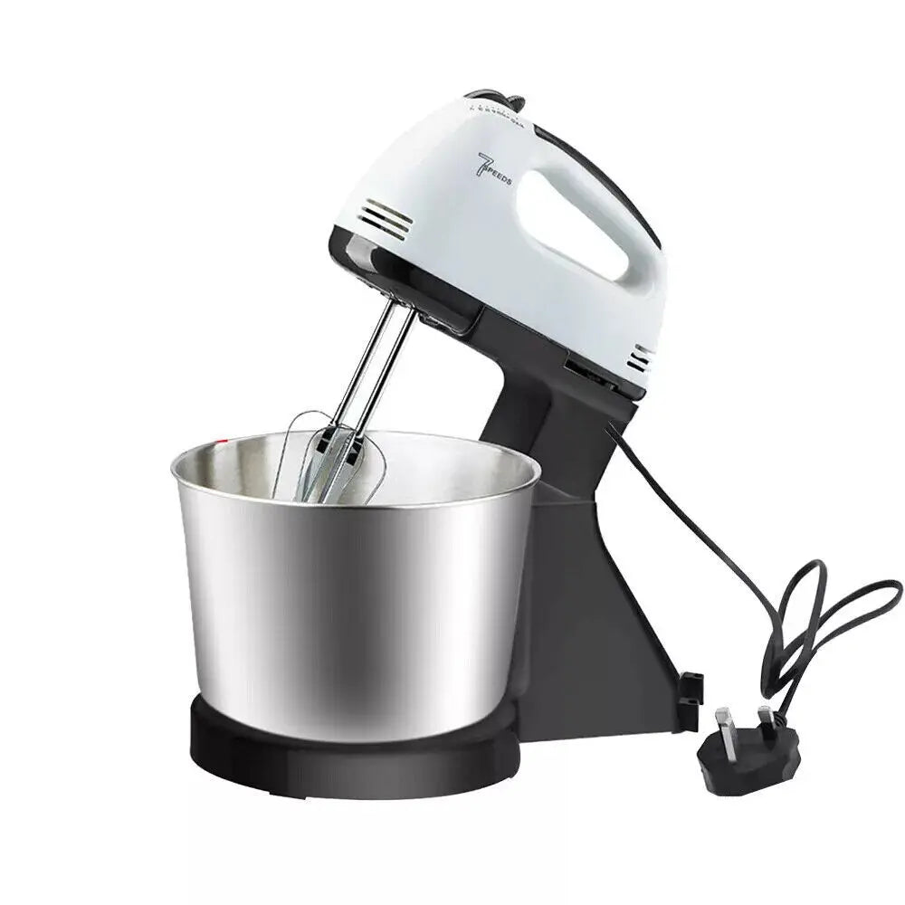 Premium Stand Mixer with Stainless Steel Bowl, 2-in-1 Hand & Stand Mixing Machine