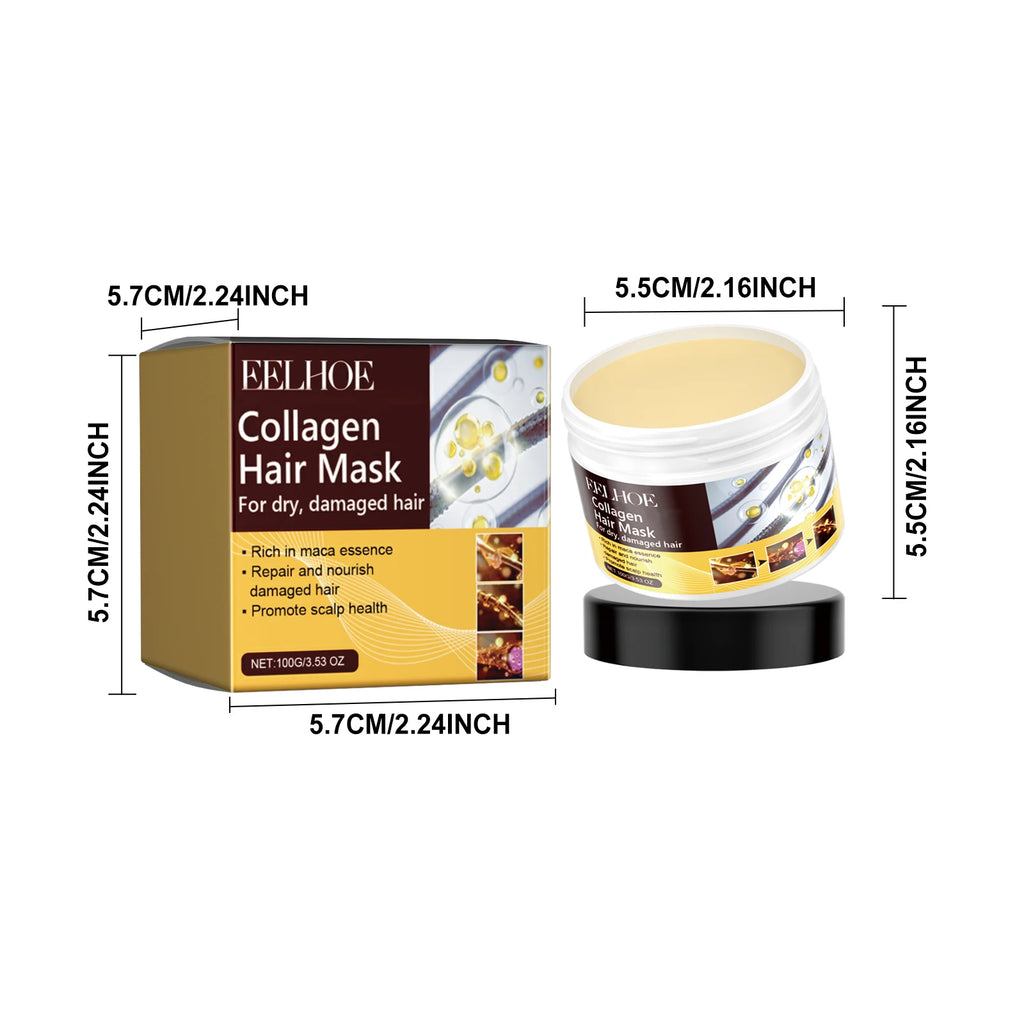 EELHOE Collagen Hair Mask Reduce Dryness Nourishing Repair Damaged Hair