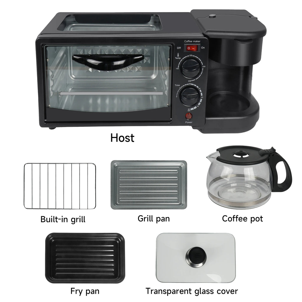 Electric Breakfast Machine 3-in-1 Multifunction