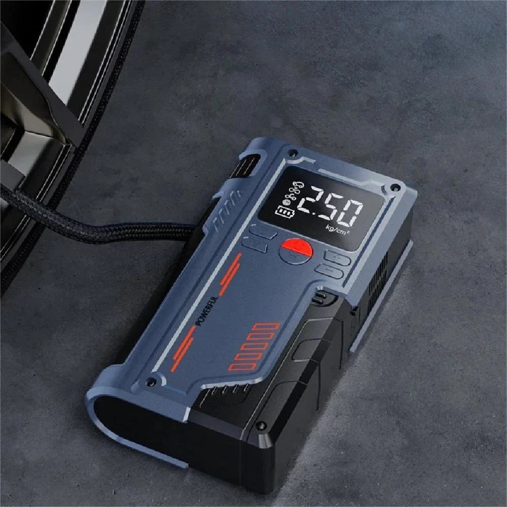 4 In 1 Car Jump Starter With 150PSI Air Compressor 8000mAh Portable Booster Charger 1000A Powerful Car Battery Starting Device