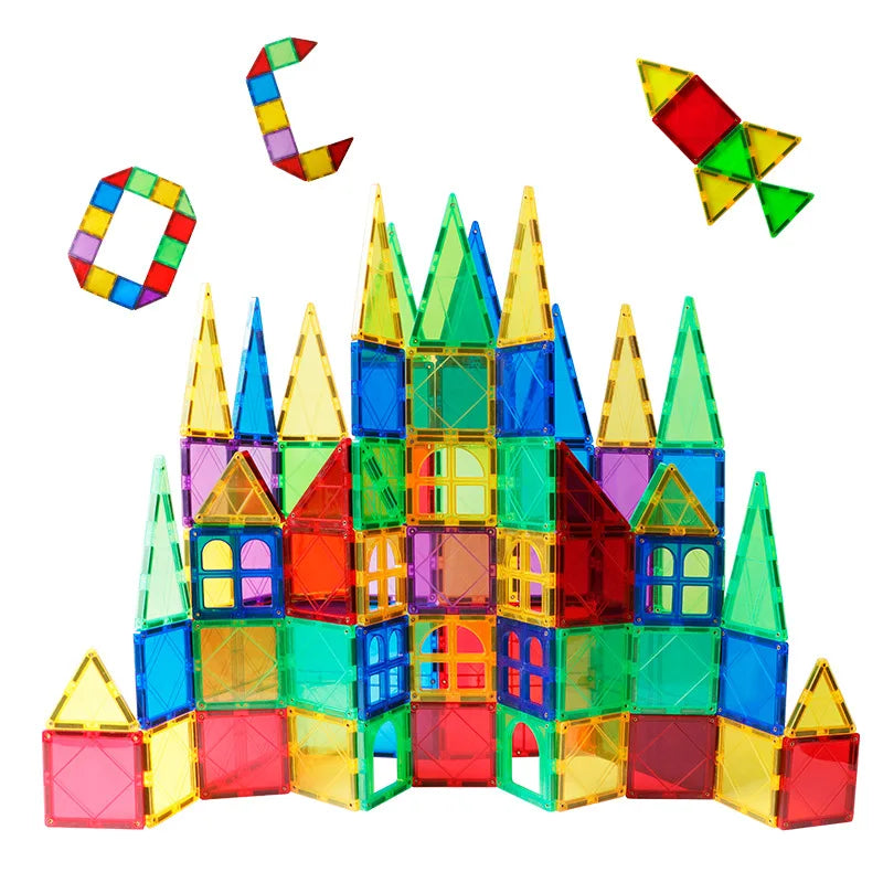 80 Stück Magnetische building blocks, Magnetische baukhötze und Konstruktionsspielzeug für Kinder, Pädagogisches Lernspielzeug
