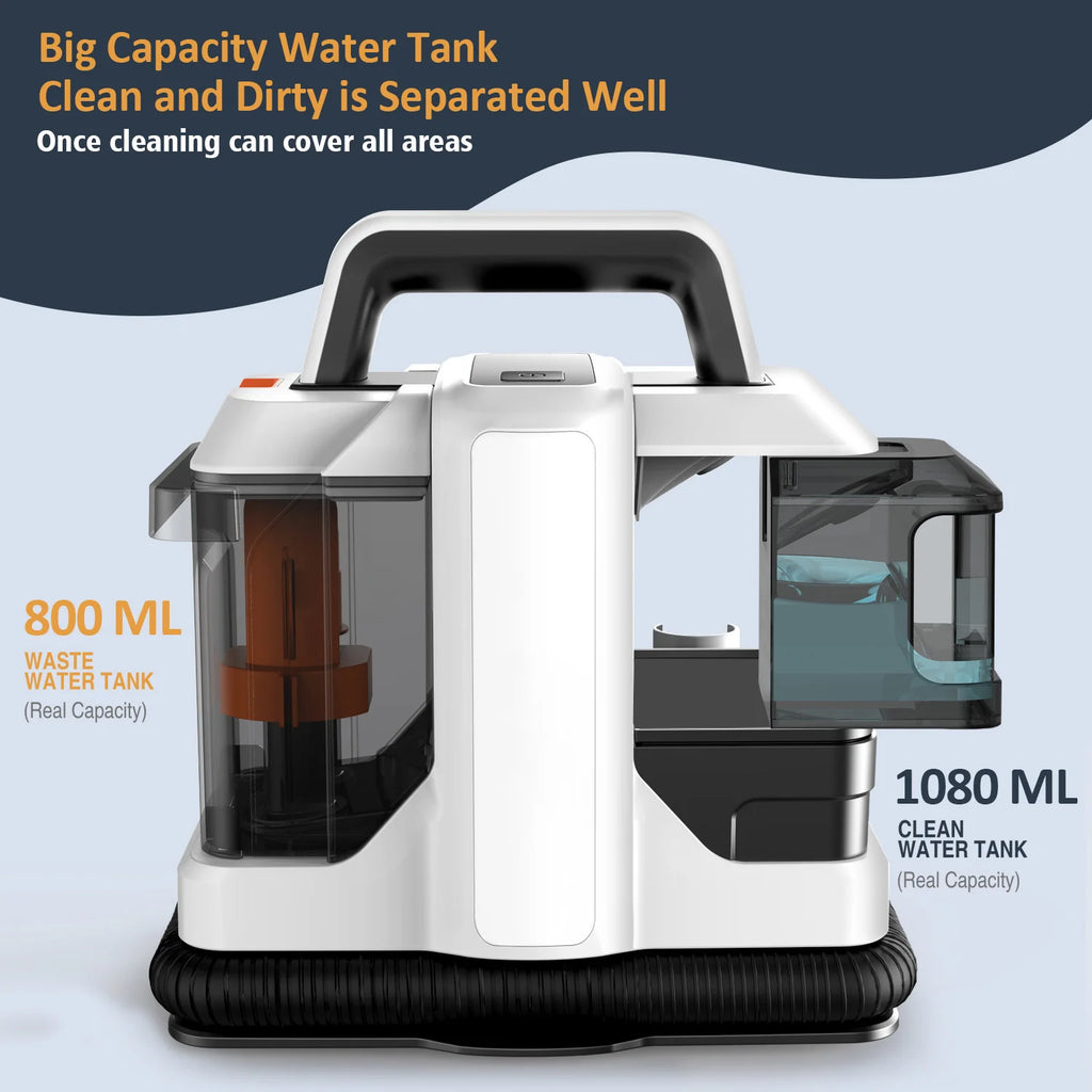 750W 15KPa Handheld Carpet Cleaner Portable