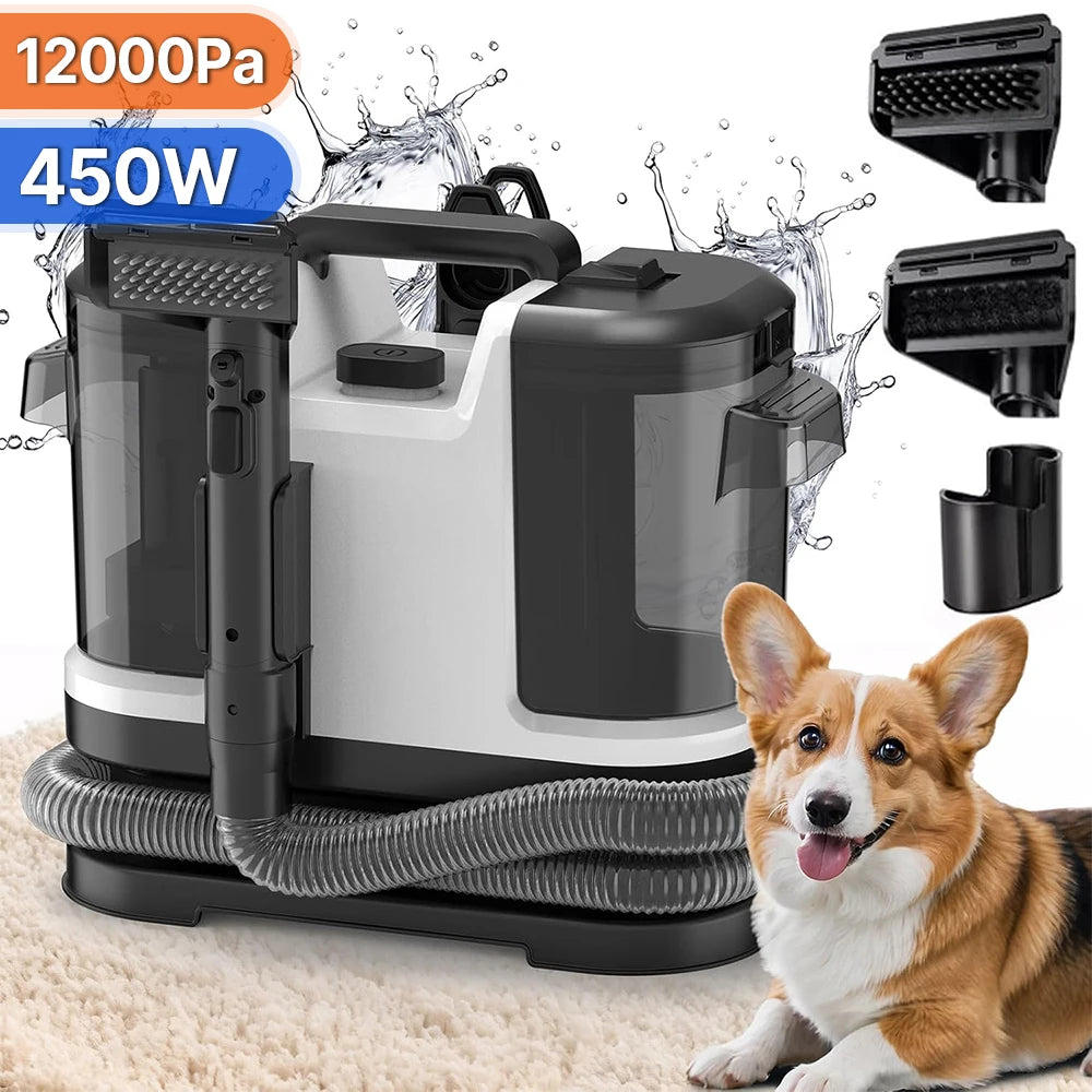 Spot Cleaner 750W 11/15KPa Handheld Carpet Cleaner for Sofa Curtain Spray Suction