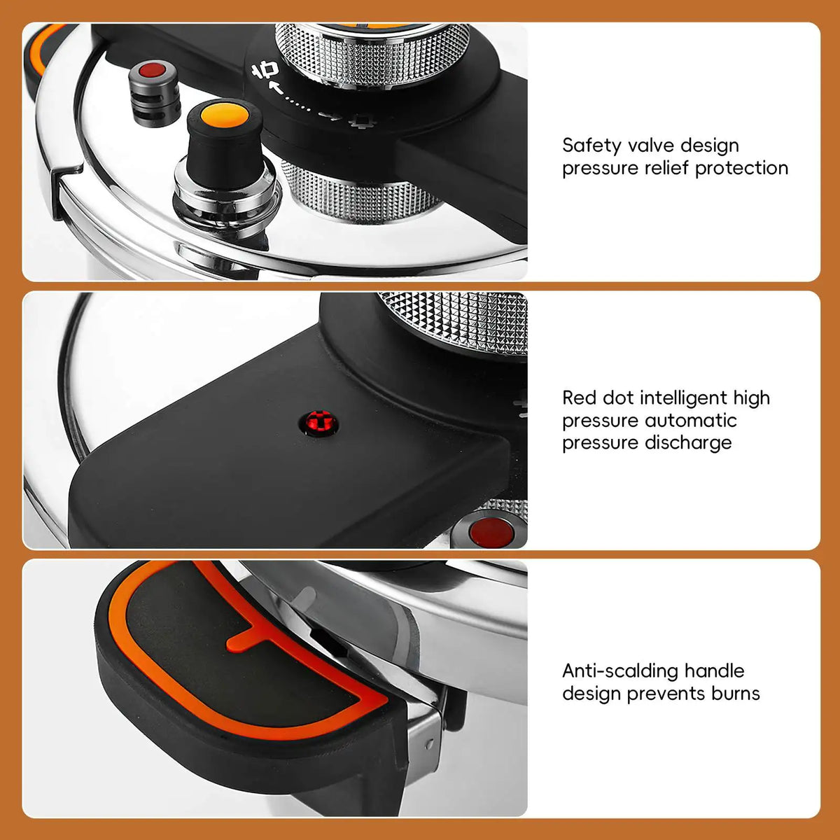 4/6L Stainless Steel Pressure Cooker Multifunctional Pressure Cooker