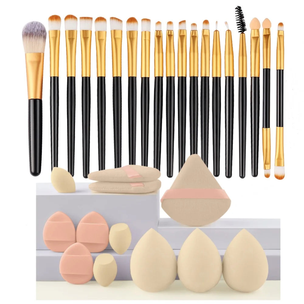 Makeupborstar Set – 12 st Professionella Borstar