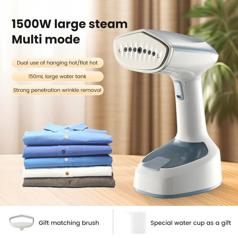 1500W Handheld Steam Hanging Iron Touch Screen Control 15 Seconds Fast Preheat 150ml
