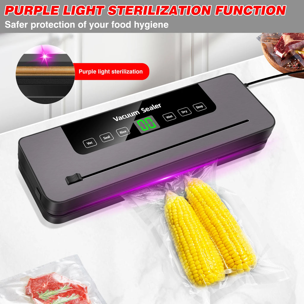 6-in-1 Multi-Functional Food Vacuum Sealer Machine, 6 Modes, Includes 10 Vacuum Bags