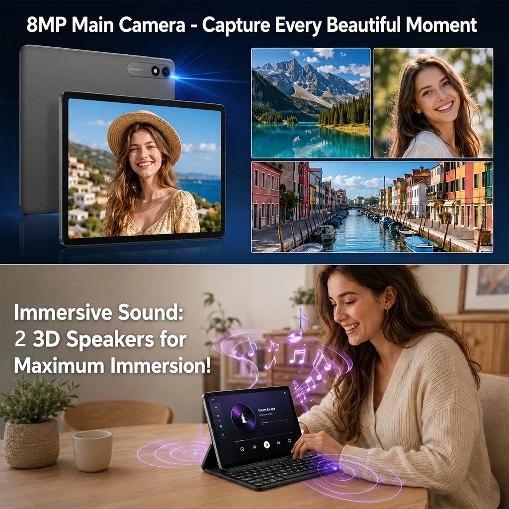 COLORROOM Android 16 Tablet 10.1" IPS, (6GB+20GB) RAM, 128GB ROM,