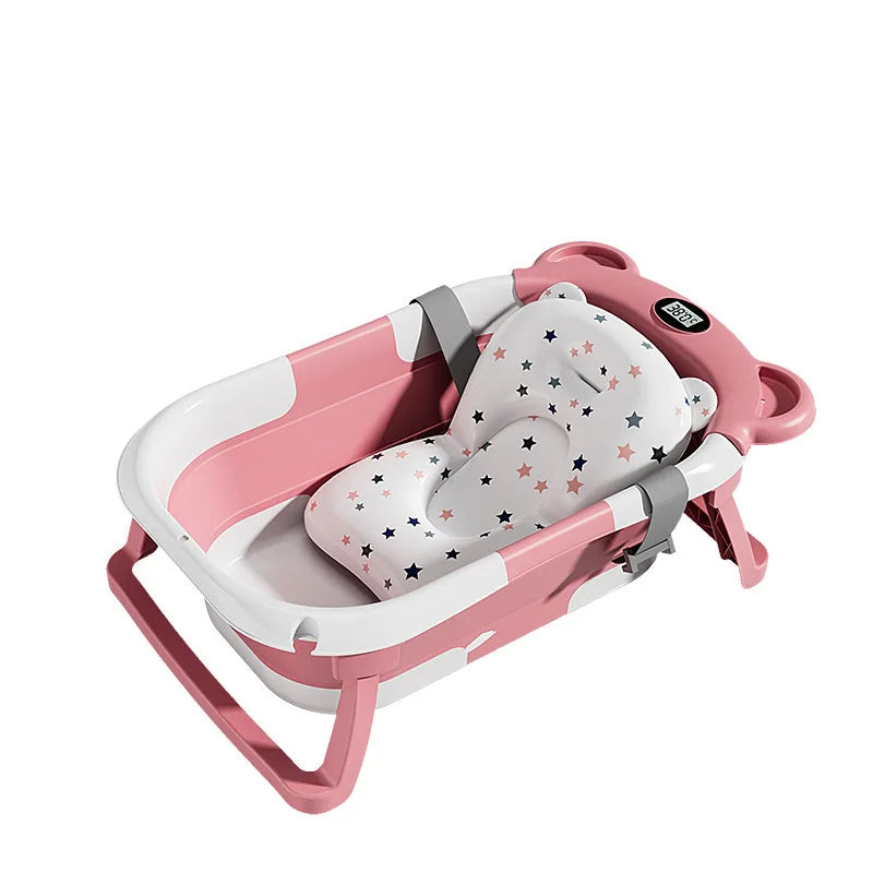 UBRAVOO Foldable Baby Bathtub Set With Detachable Parts