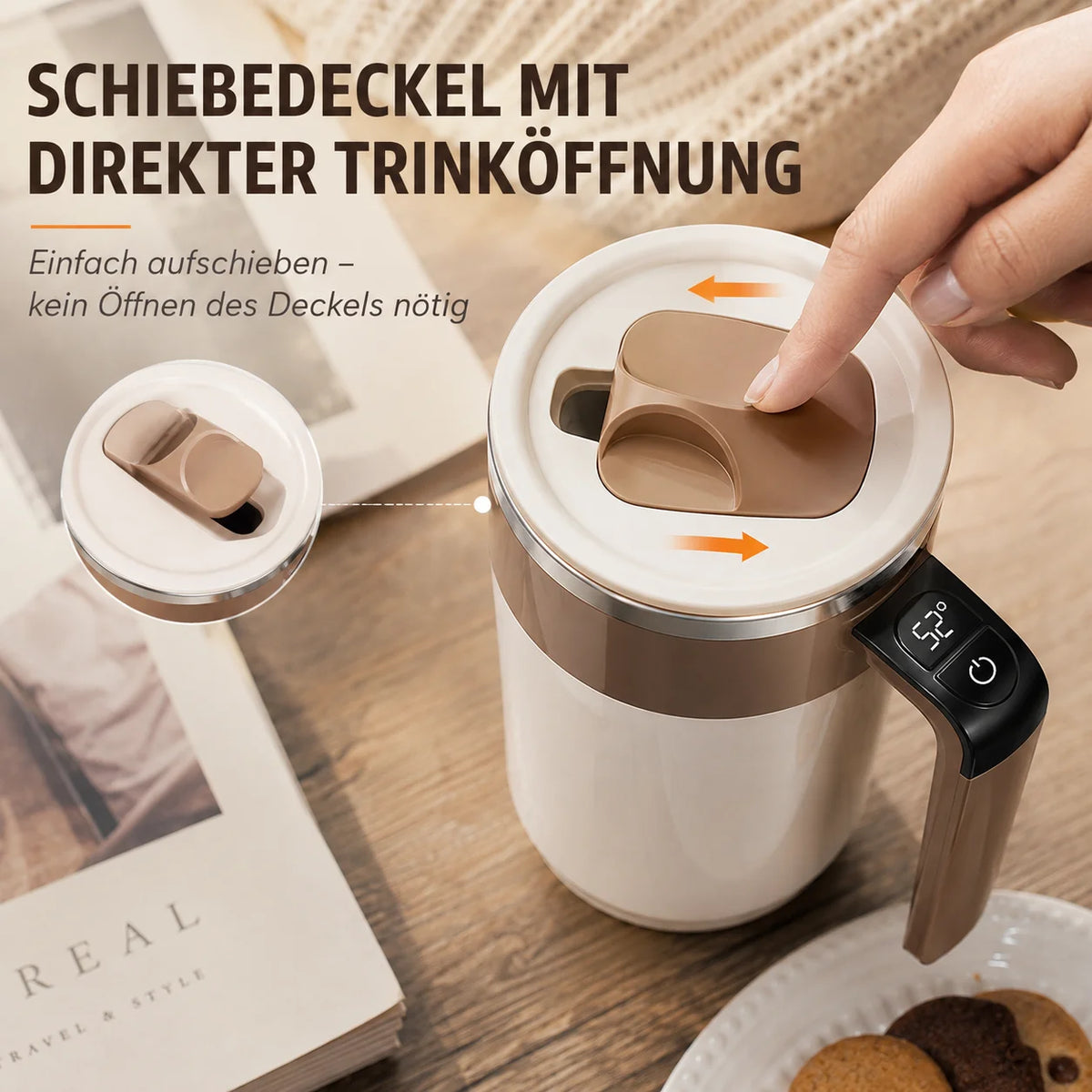 Rechargeable Battery Magnetic Automatic Protein Coffee Milk Mixer Stirring Cup