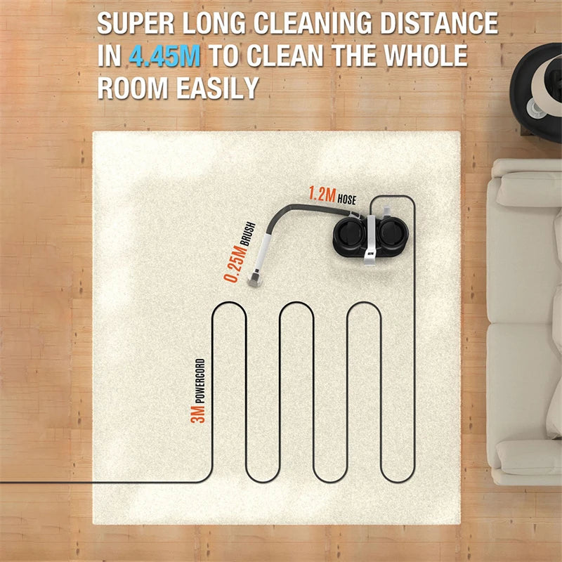 600W 15KPA Portable Carpet Cleaner Handheld Spot Cleaner Spray Suction Integrated