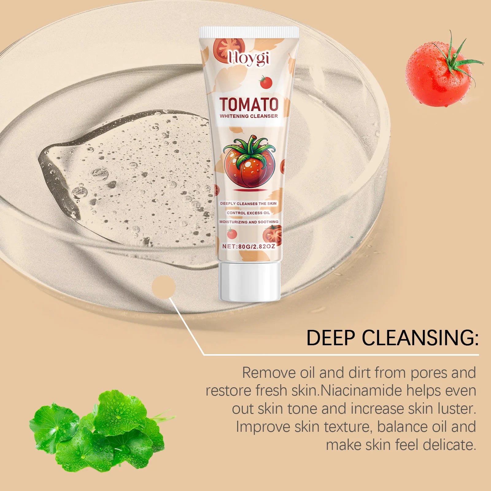 80G Tomato Face Cleaner Gentle Purifing Pores Refreshing Skin Oil
