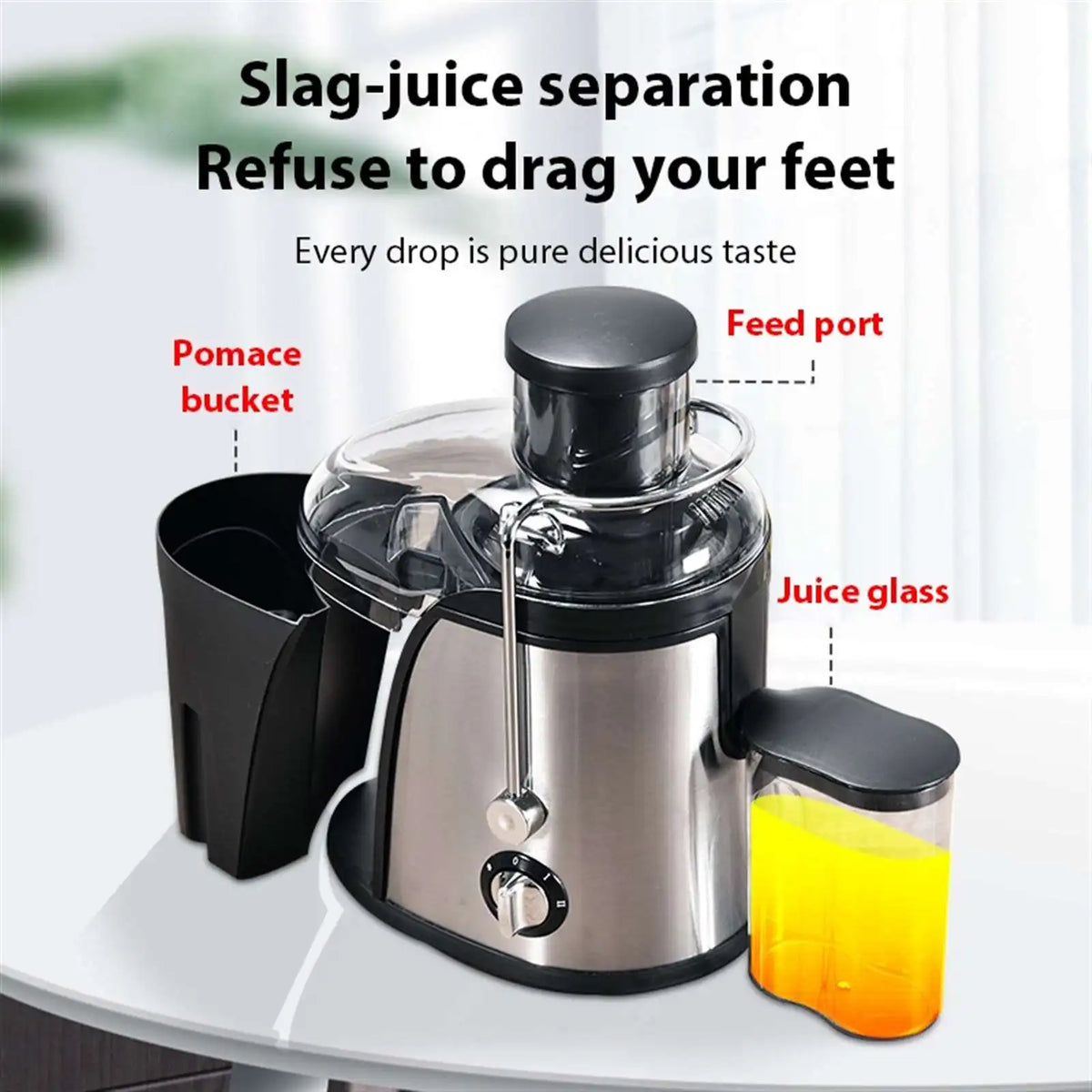 Household Centrifugal Juicer 400W 2 Speed Pulp Separation Fruit Vegetable